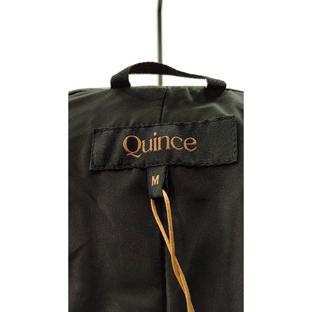 Quince Women Featherless Quilted Long Puffer Jacket Black Outerwear M - Picture 3 of 3